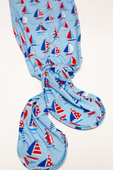 Goosies Sail Away Bamboo Knotted Infant Gown | 0-3M
