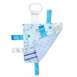 Baby Jack Newborn Hospital Blanket Blue Tag Sensory Crinkle Lovey Toy