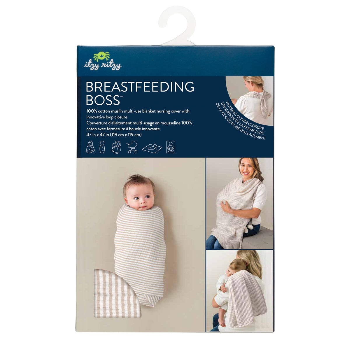 Itzy Ritzy Breastfeeding Boss | 2 in 1 Nursing Cover and Swaddle