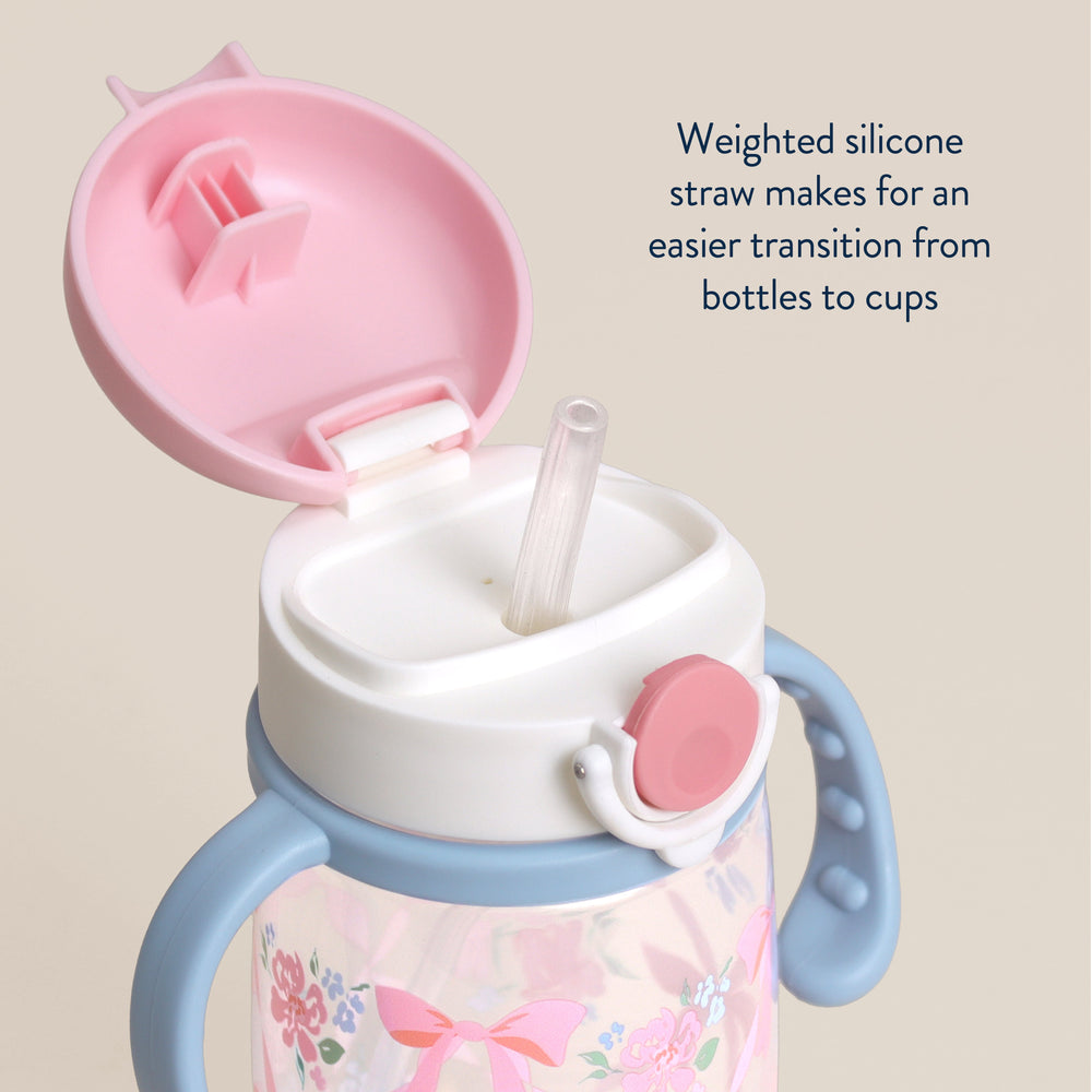 Itzy Sips BPA Free Straw Cup with Snap-Close Lid | Ribbons and Roses