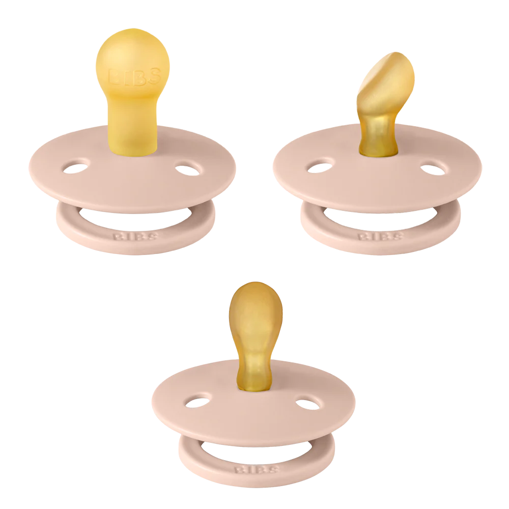 BIBS Try-It Pacifier Collection 3 Pack (Size 1) | 0-6m Blush