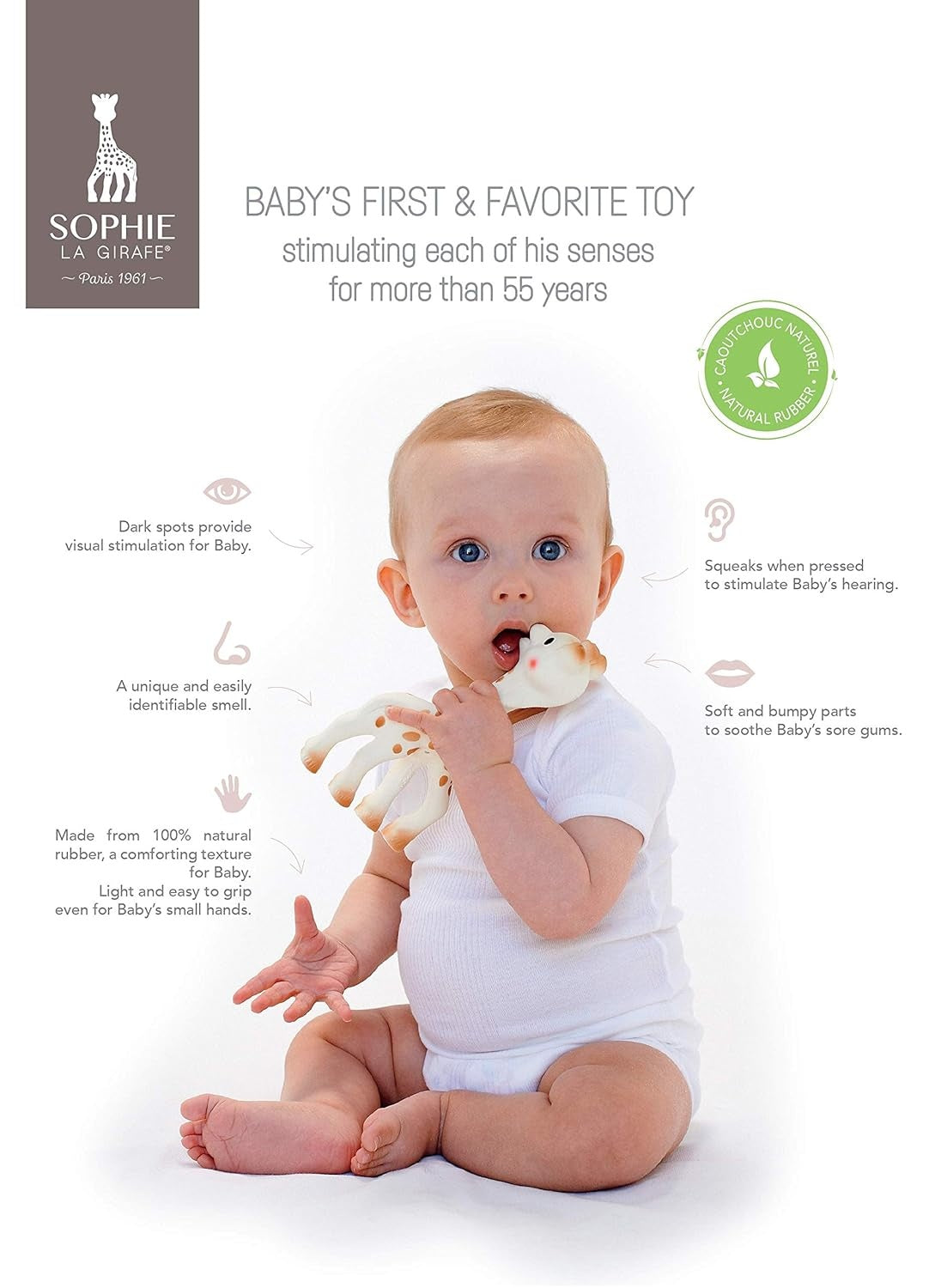 Sophie la Girafe So’Pure Natural Rubber Teether
