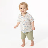 Angel Dear Fishing Lures Polo Button Up w/ Short