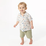Angel Dear Fishing Lures Polo Button Up w/ Casual Short