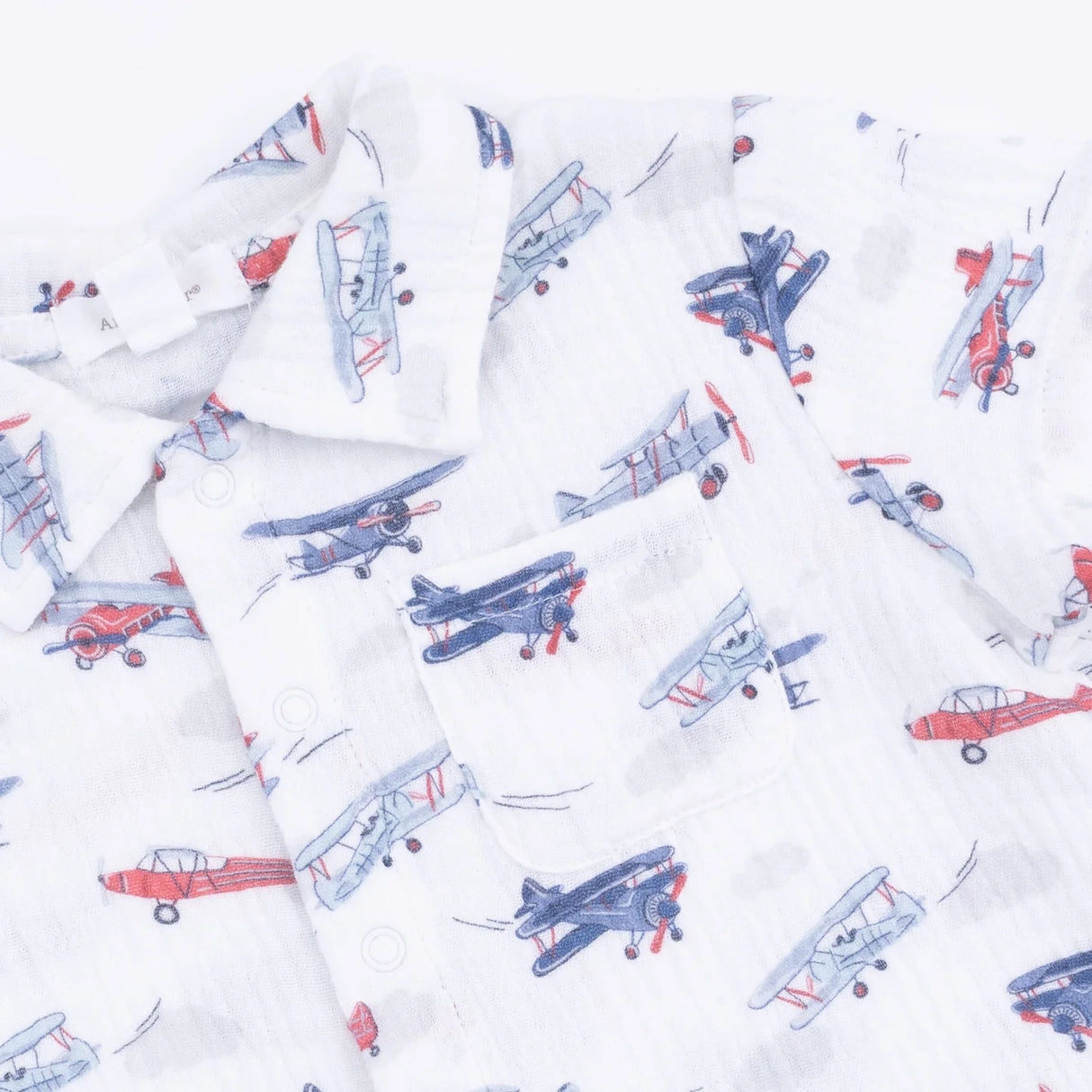 Angel Dear Vintage Planes Polo Button Down w/ Everyday Short