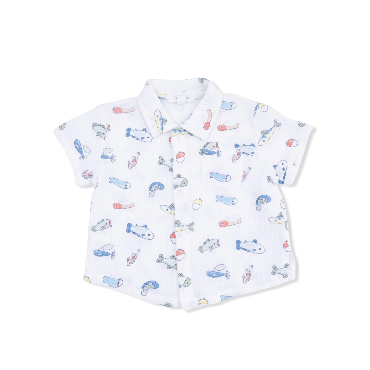 Angel Dear Fishing Lures Polo Button Up w/ Casual Short