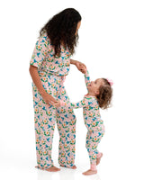 Pearls & Pelicans Bamboo Garden District Women's Short-Sleeve Shirt and Lounge Pants Set