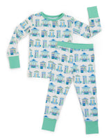 Pearls & Pelicans Home Sweet NOLA Bamboo Two-Piece Pajamas | Green