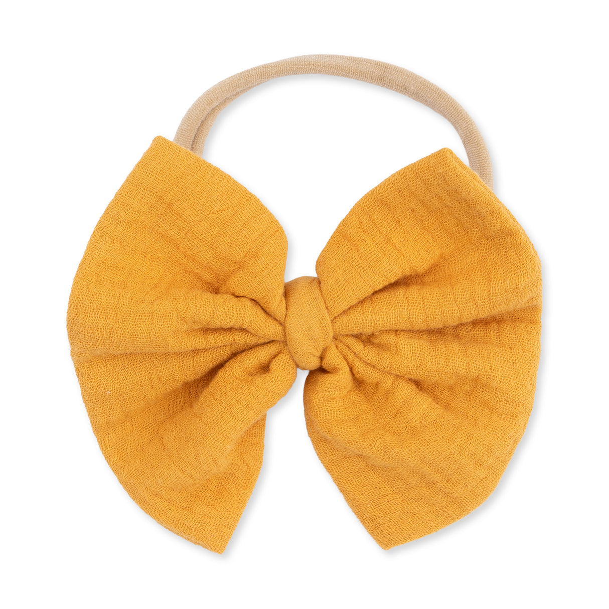 Angel Dear Solid Muslin Sunflower Bow Headband