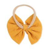 Angel Dear Solid Muslin Sunflower Bow Headband