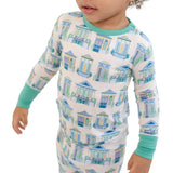 Pearls & Pelicans Home Sweet NOLA Bamboo Two-Piece Pajamas | Green