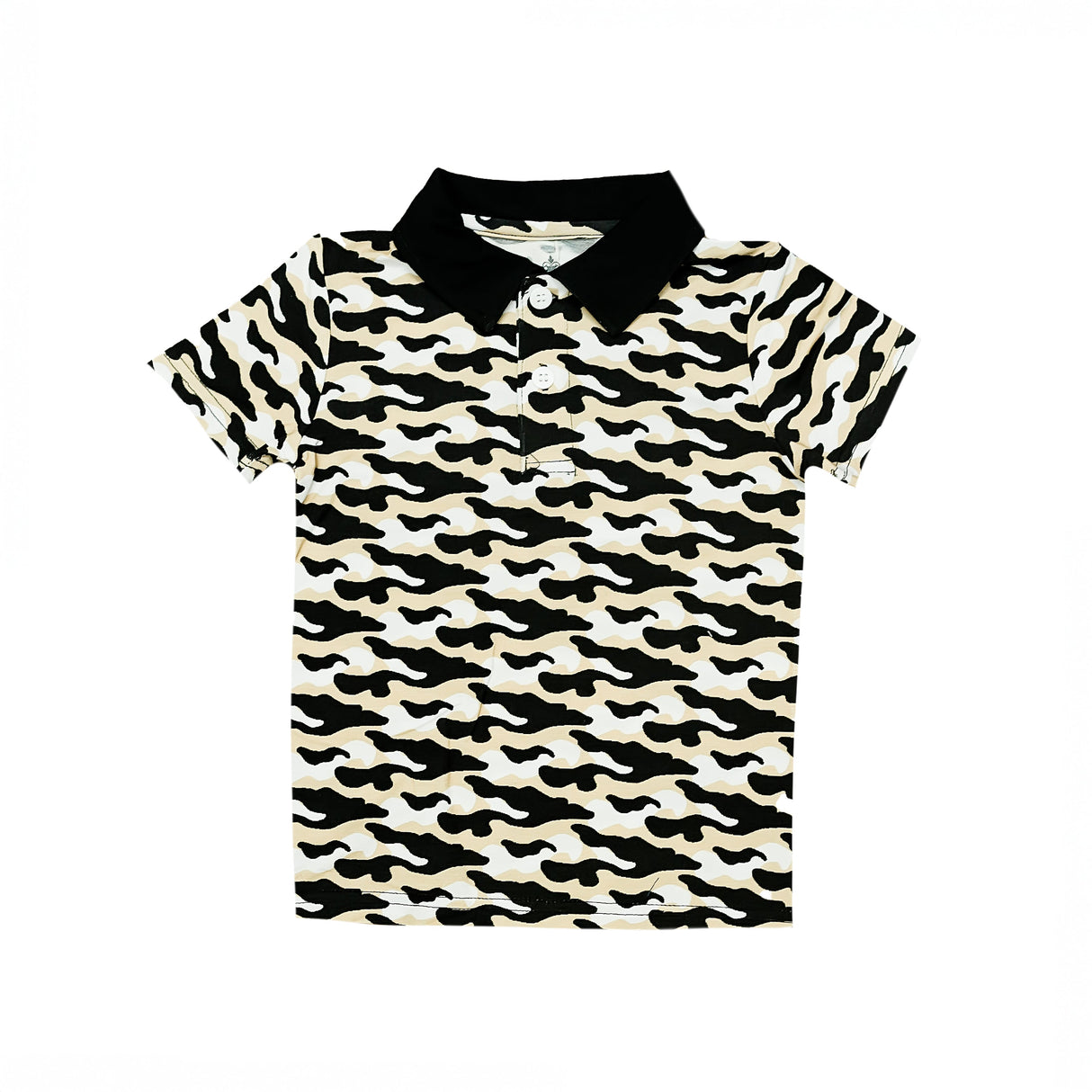 Black & Gold Camo Polo
