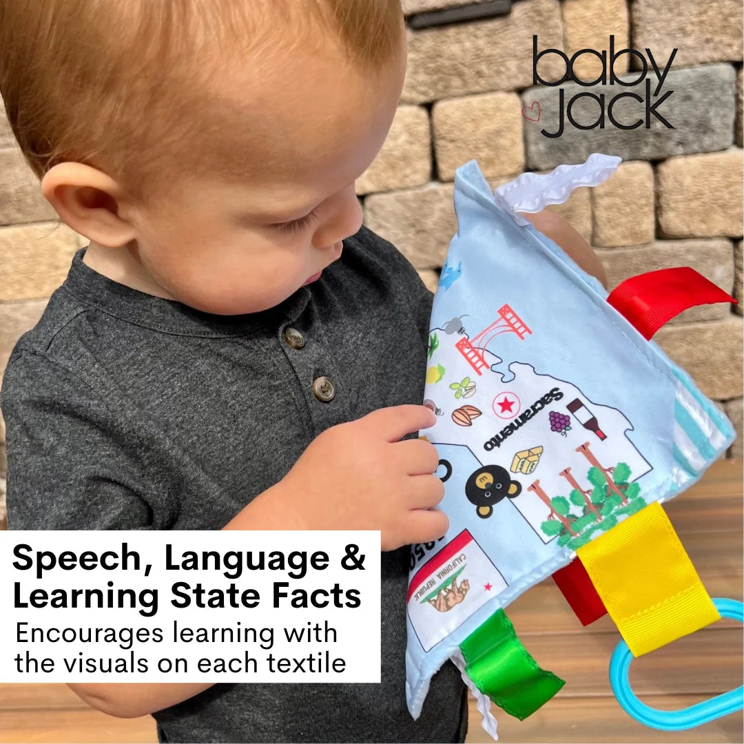 Baby Jack Mississippi State Baby Learning Crinkle Tag Toy