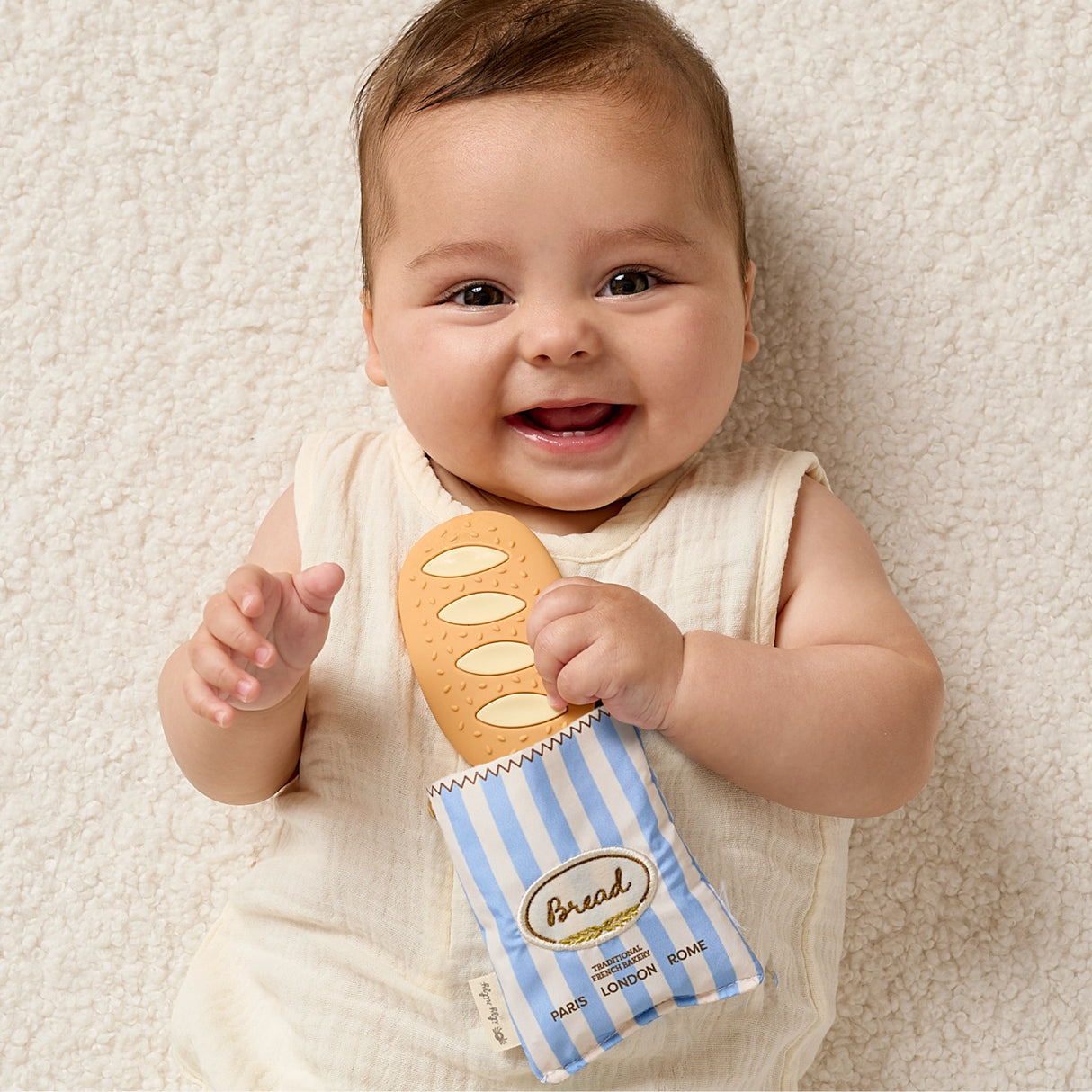 Itzy Ritzy Baguette Teensy Crinkle Sensory Teether Toy