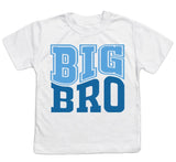 Big Bro Birth Announcement Tee Shirt | Silver and Blue Letters