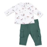 Angel Dear Pointer Pups & Duck Buddies Bamboo Polo w/ Cargo Pant