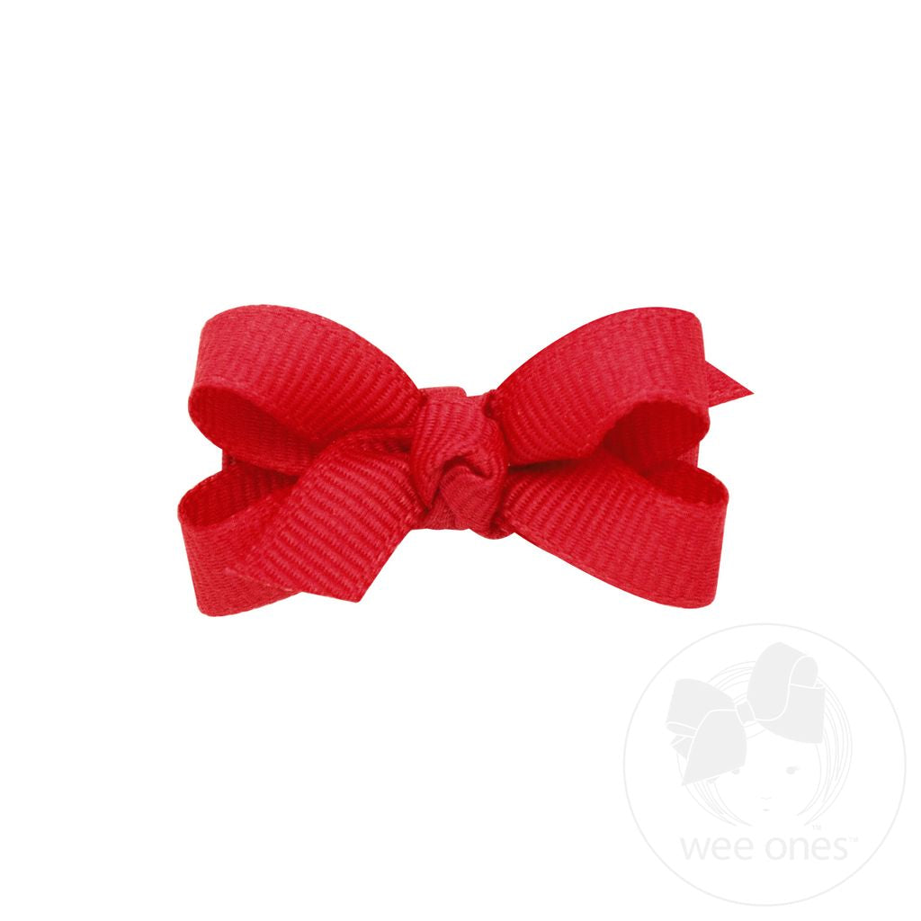 Wee Ones Red Baby Grosgrain Knot Bow