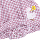 Angel Dear Berry Gingham L/S Ruffle Bubble with Skirt