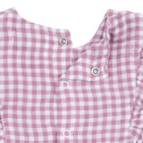 Angel Dear Berry Gingham L/S Ruffle Bubble with Skirt