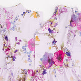 Angel Dear Dahlia Floral Bamboo Long Sleeve Ruffle Dress & Legging
