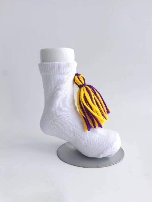 LSU Tassel Socks