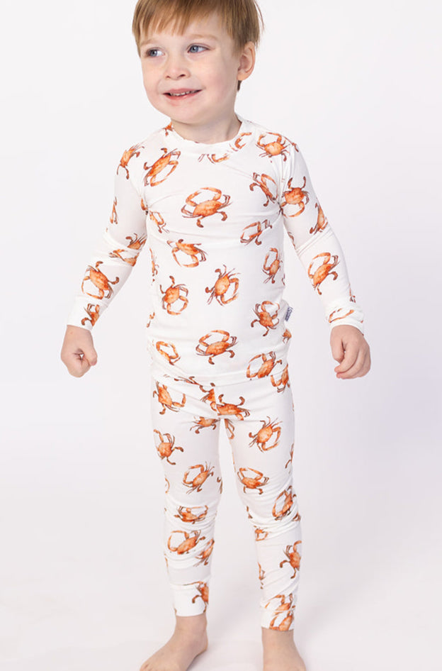 Orange Crab 2-Piece Bamboo Pajama Set