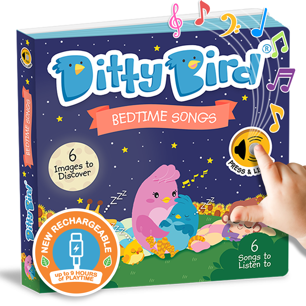 Bedtime Songs Ditty Bird Musical Board Book | USB-C Rechargeable