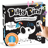 Black & White Animals Ditty Bird Musical Board Book | USB-C Rechargeable