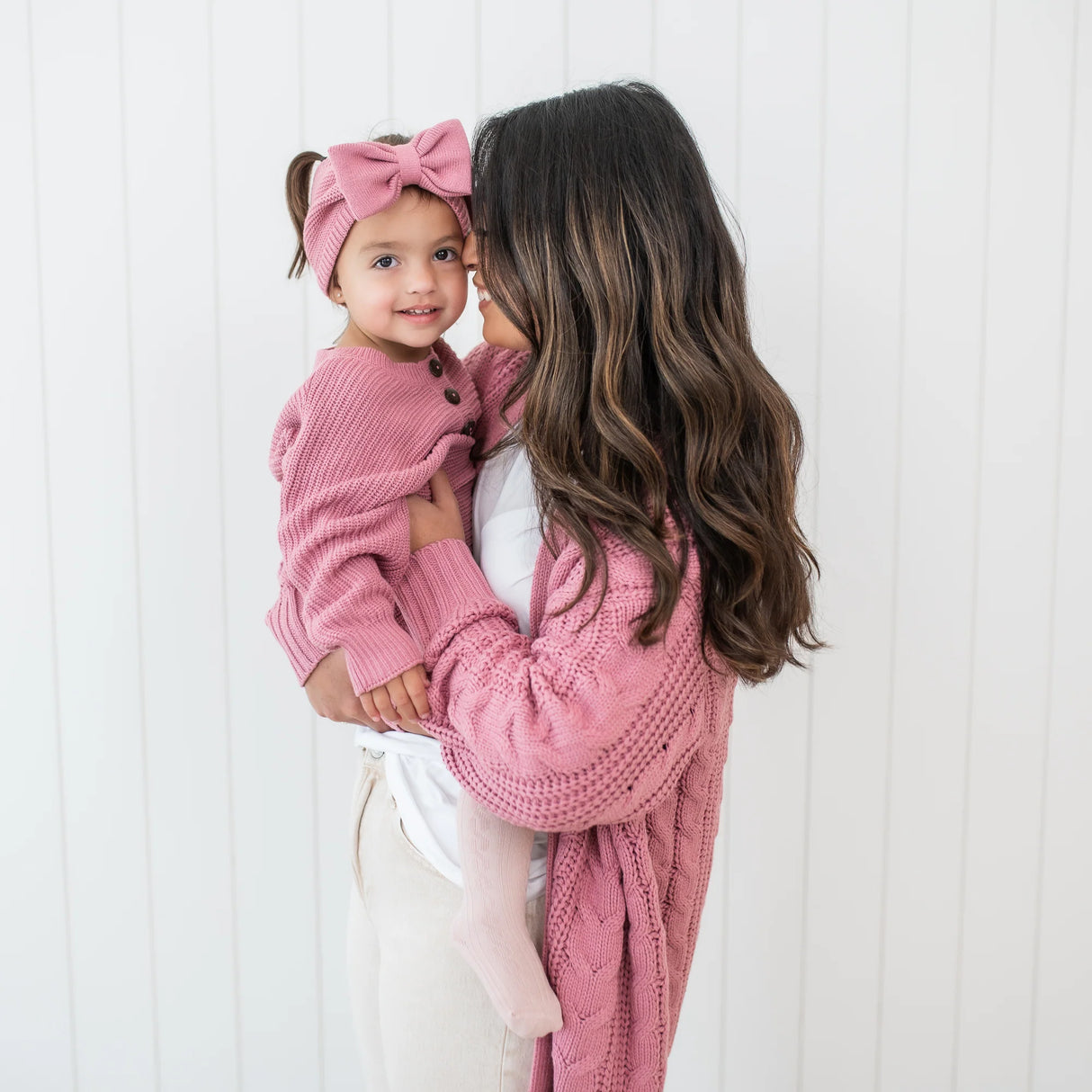 Kyte Chunky Knit Bow Headbands | Apple Blossom