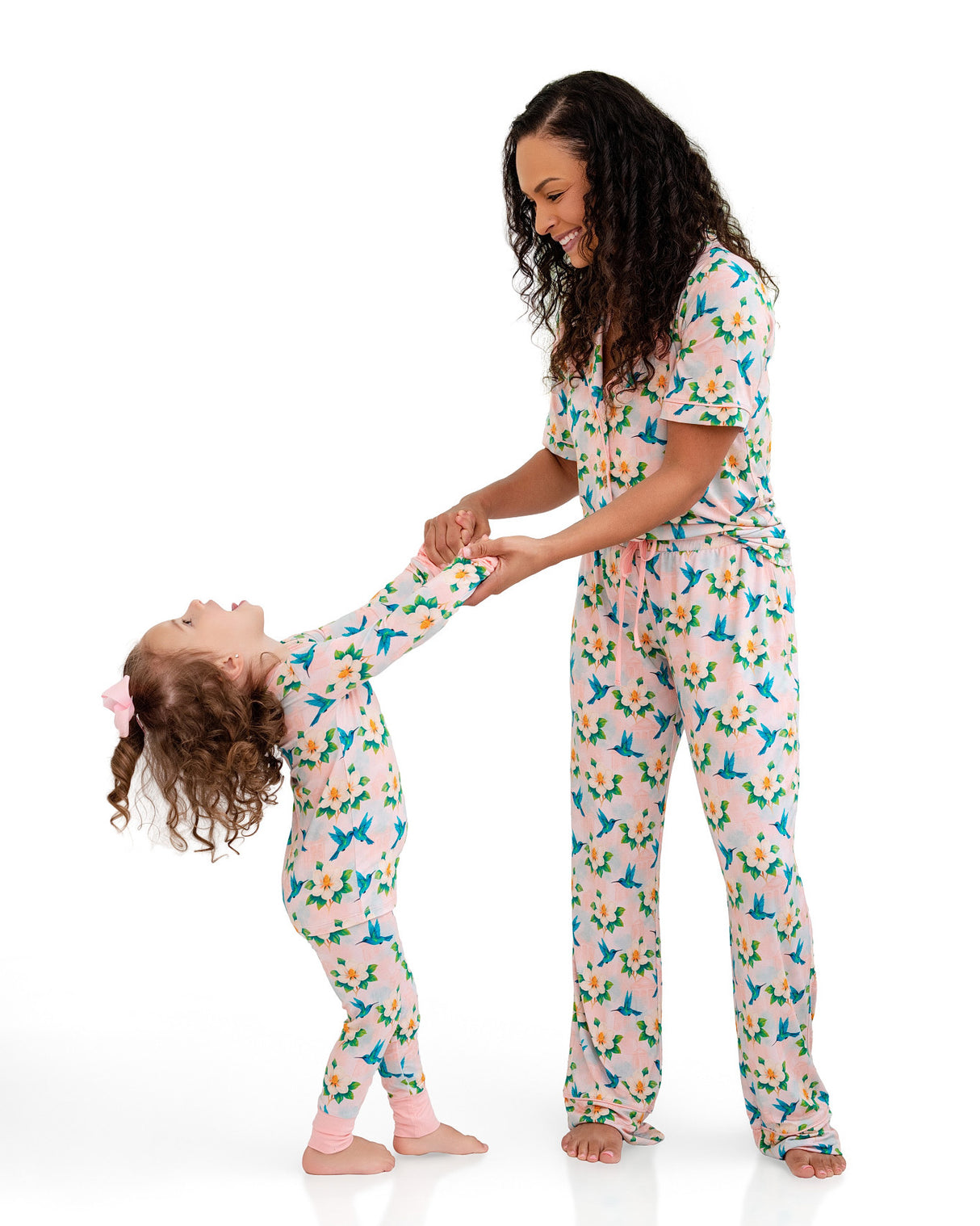 Pearls & Pelicans Bamboo Garden District Women's Short-Sleeve Shirt and Lounge Pants Set