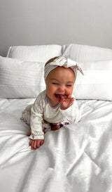 Everly Grey Bali Ruffle Romper w/ Headband Set