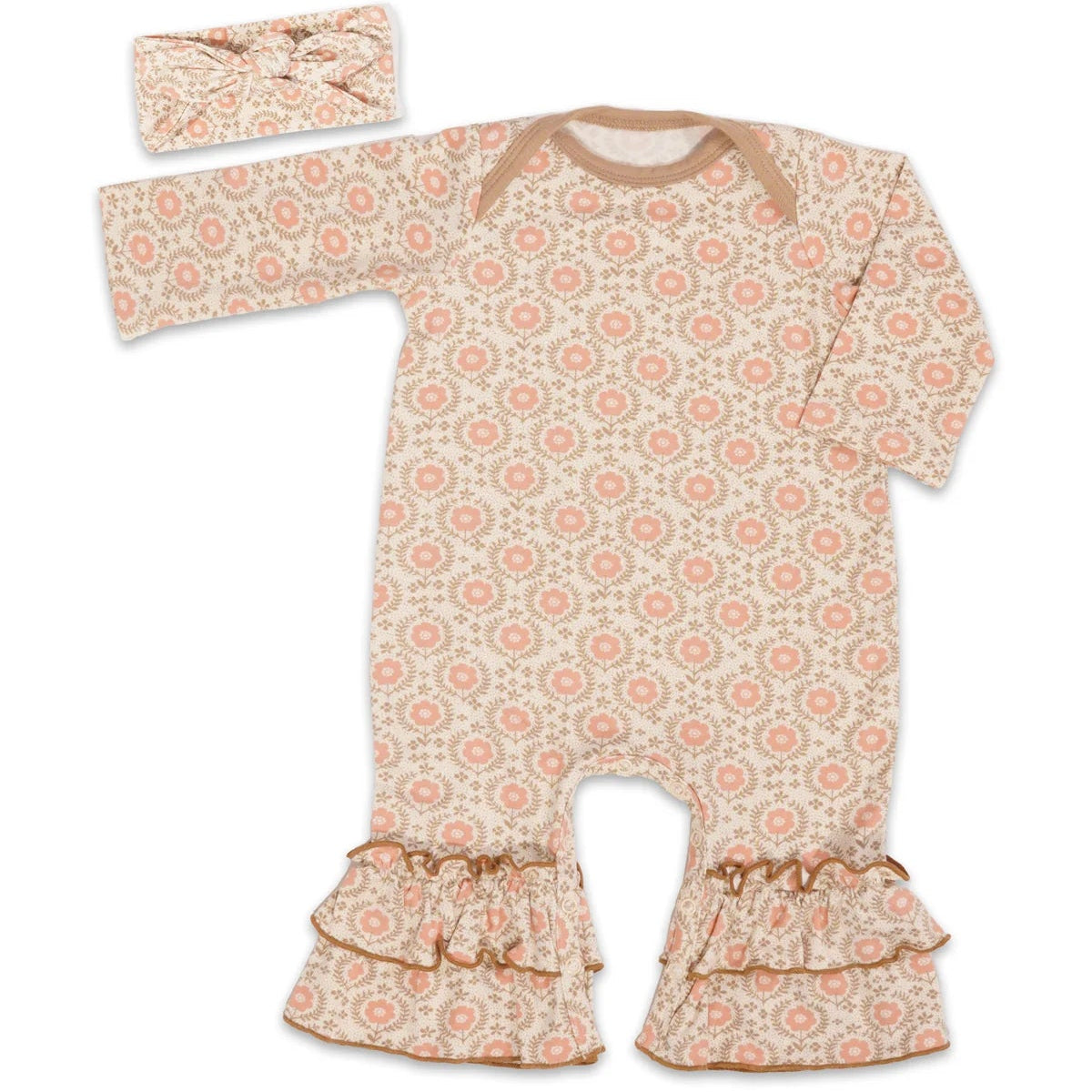 Bohemian Ruffle Romper w/ Headband Set