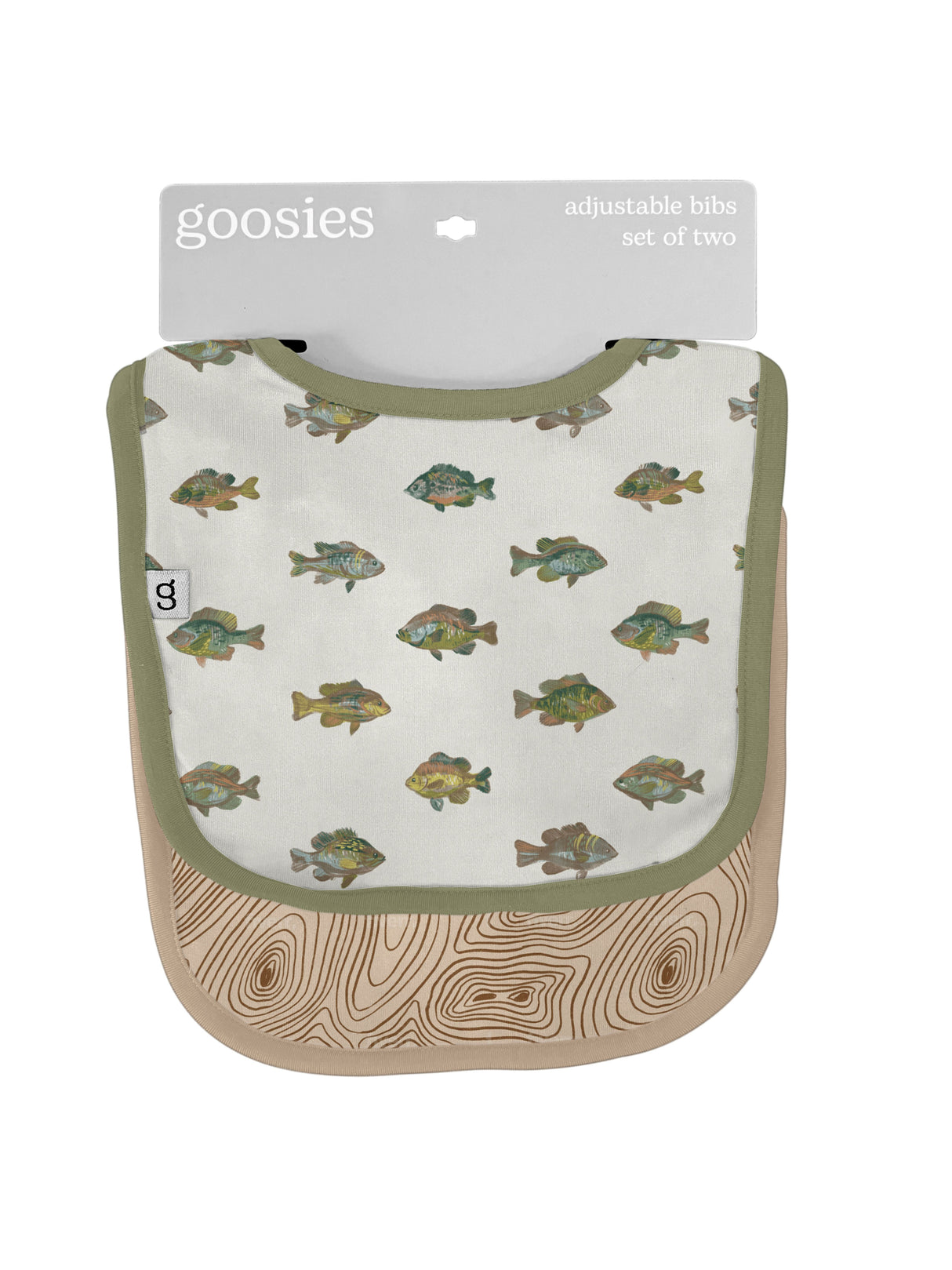 Goosies Lake Fish Bamboo Bib 2 Pack Set