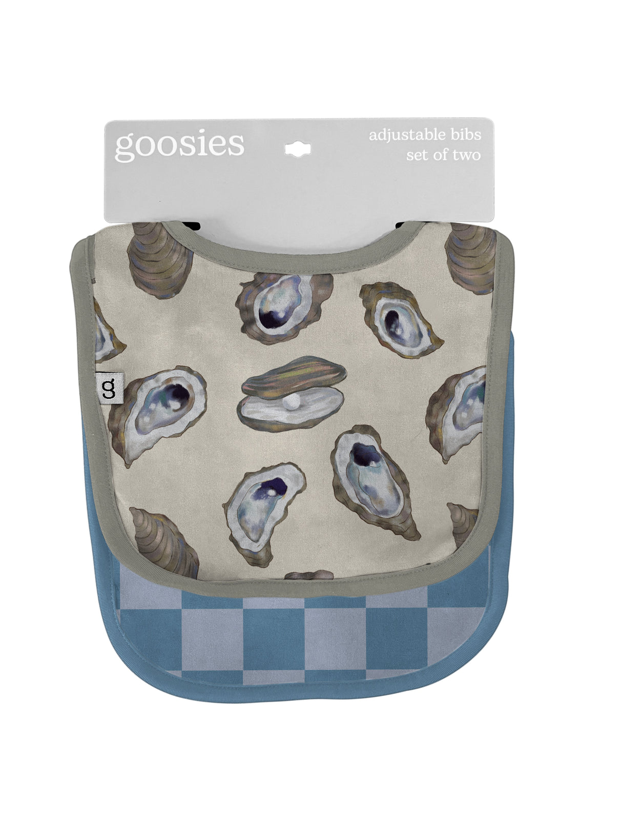 Goosies Oysters Bamboo Bib 2 Pack Set