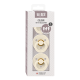 BIBS Try-It Pacifier Collection 3 Pack (Size 1) | 0-6m Ivory