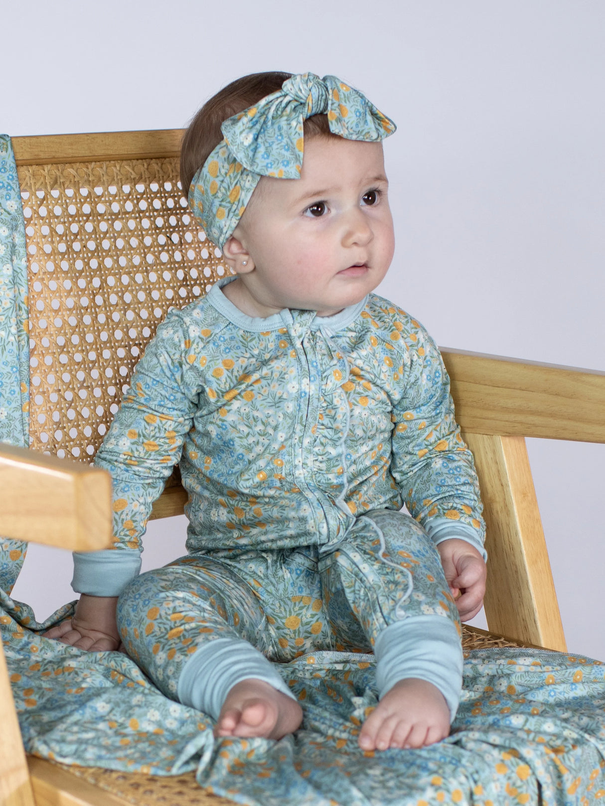 Goosies Blue Meadow Bamboo Everything Blanket