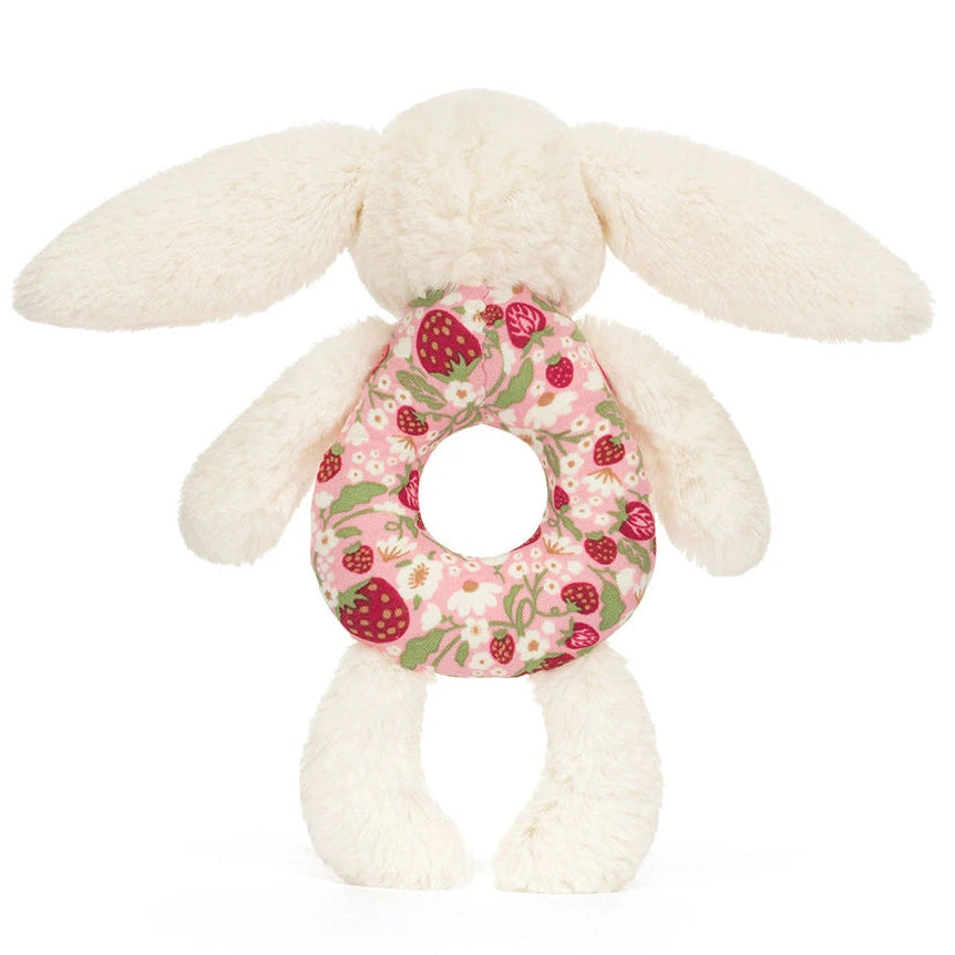 Jellycat Blossom Cream Bunny 'Berry' Ring Rattle