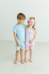 Baby Loren Bayou Kids Blue Pima Short Set