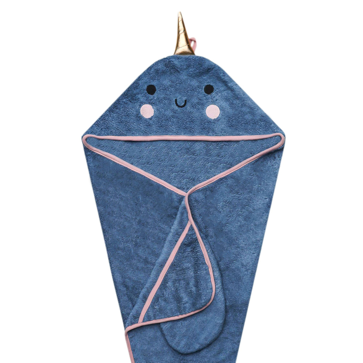 Copper Pearl Nori Narwhal | Premium Knit Character Hooded Towel