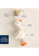 Itzy Ritzy Goose Bitzy Pal Natural Rubber Pacifier and Plush Toy