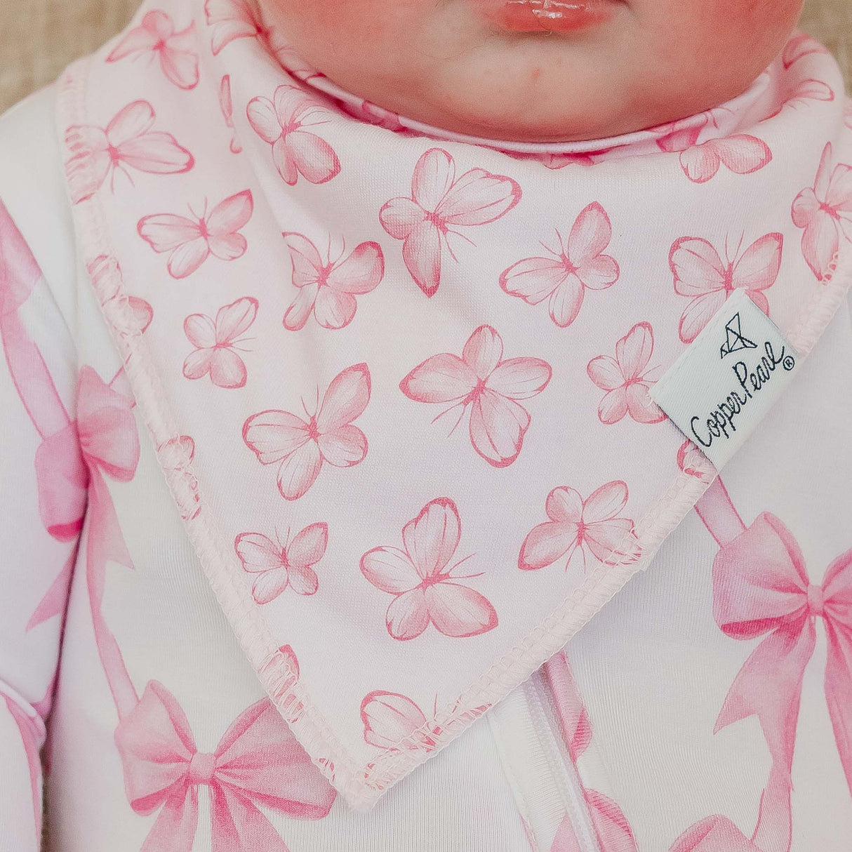 Copper Pearl Baby Bandana Bib 4-Pack Set |  Bow My Gosh