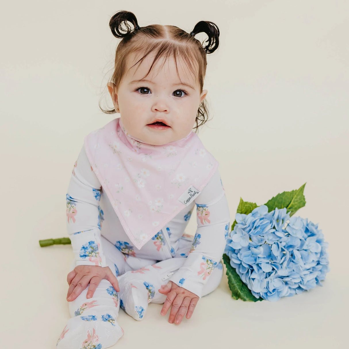 Copper Pearl Baby Bandana Bib 4-Pack Set |  Bow My Gosh