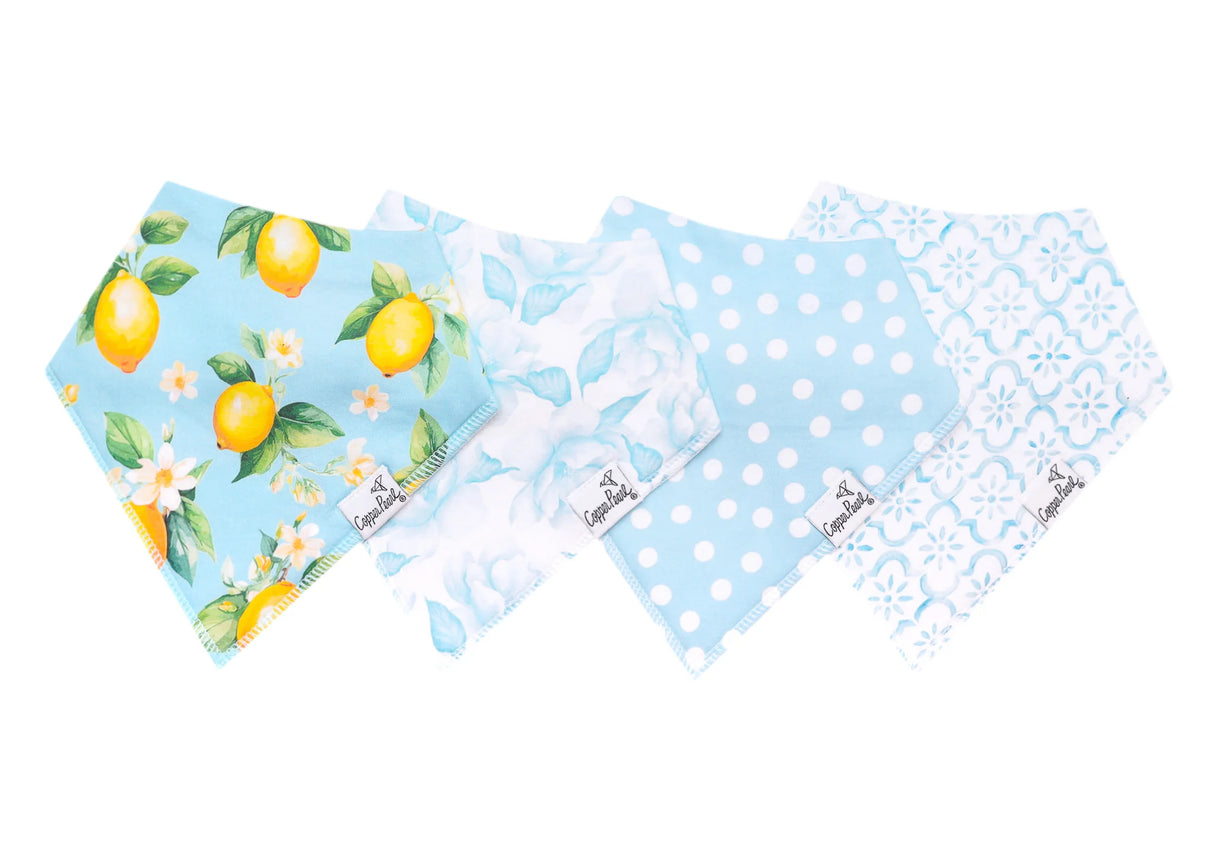 Copper Pearl Baby Bandana Bib 4-Pack Set | Melody