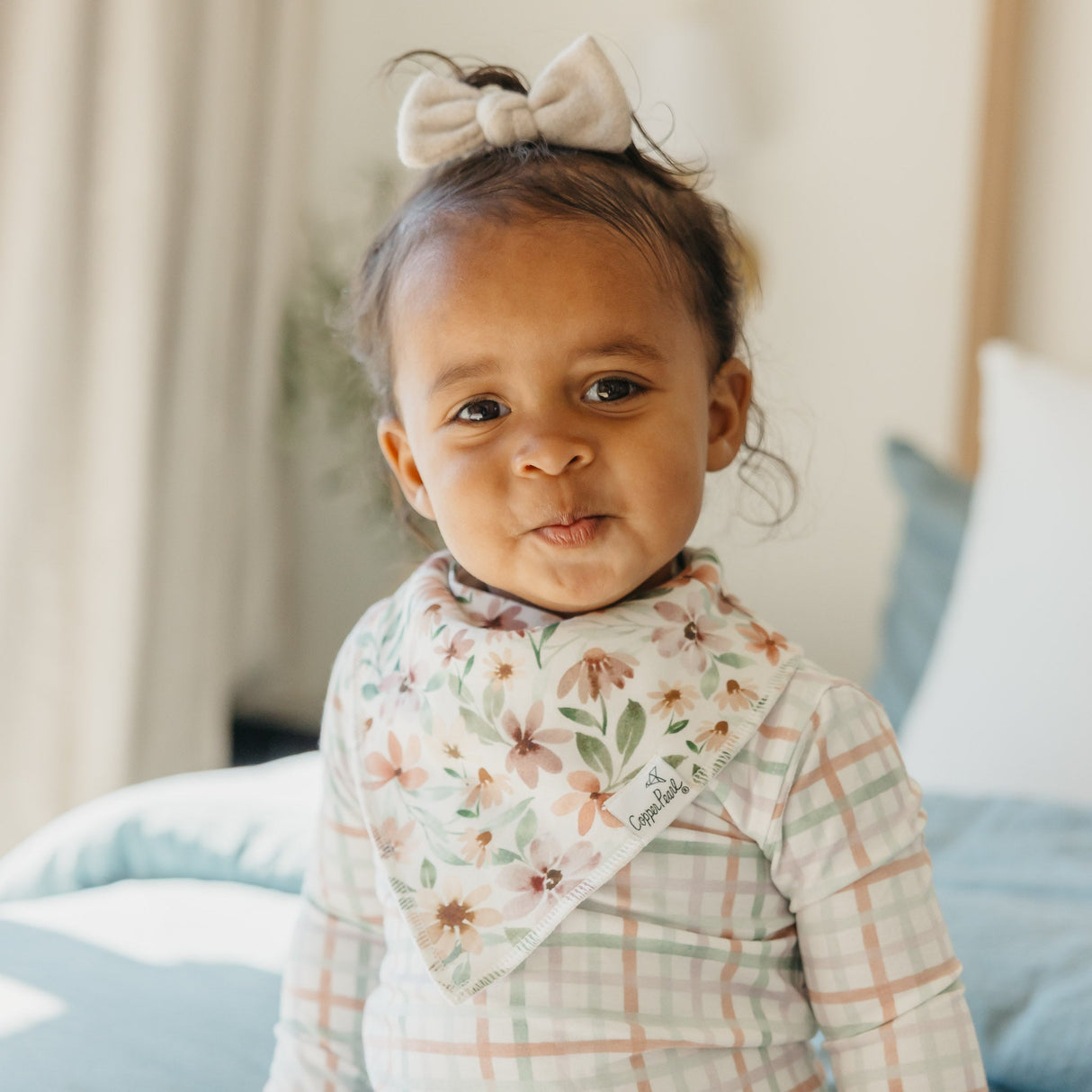 Copper Pearl Baby Bandana Bib 4-pack Set | Natalie