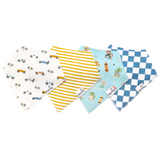 Copper Pearl Baby Bandana Bib 4-Pack Set | Speedster