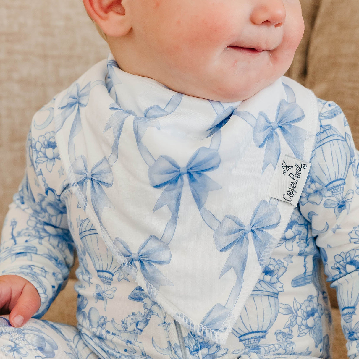 Copper Pearl Baby Bandana Bib 4-Pack Set |  Vintage Carnival