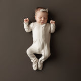 Kyte Bamboo Zippered Footie | Bisque