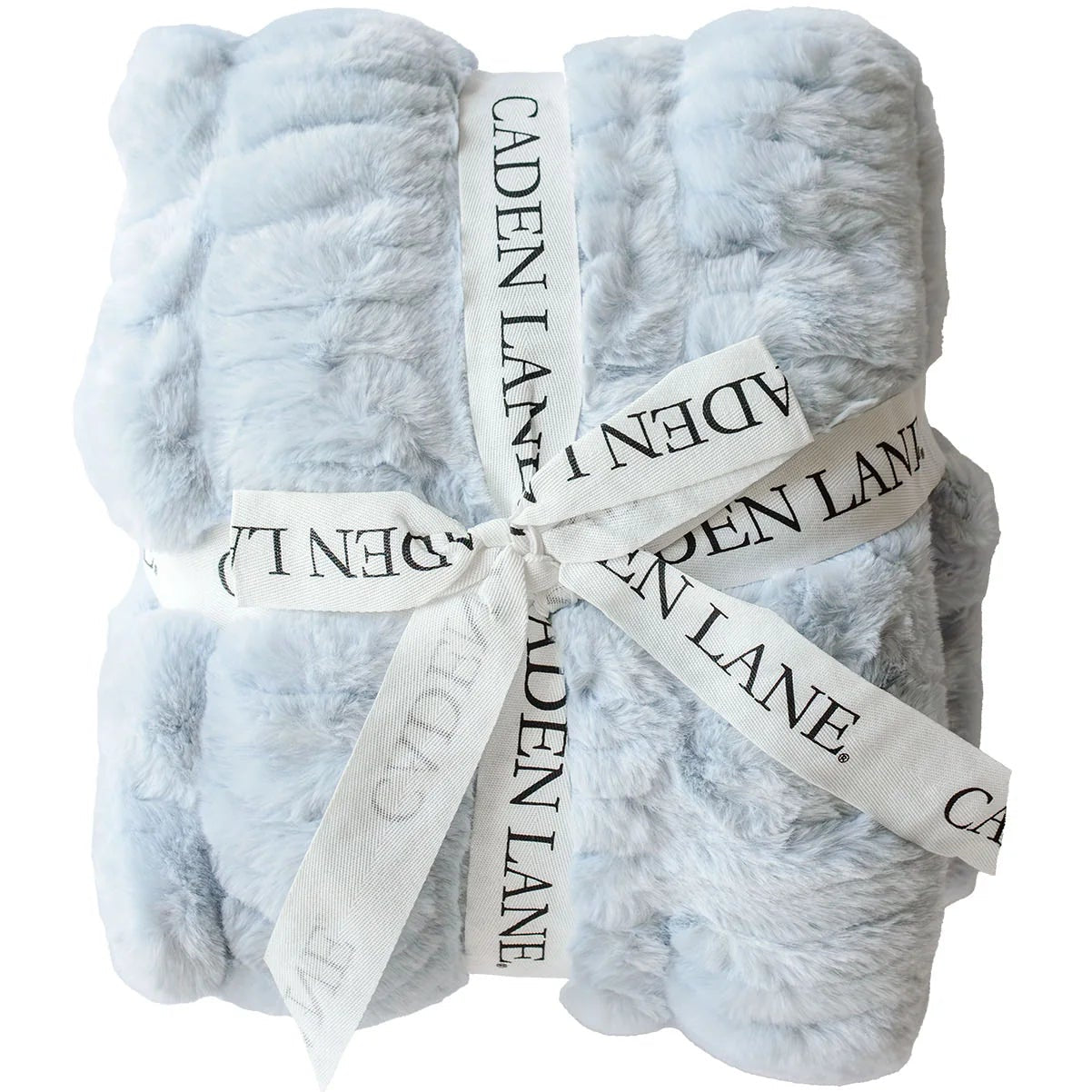Caden Lane Ice Baby Double-Ruched Luxe Faux Fur Baby Blanket (40x30)