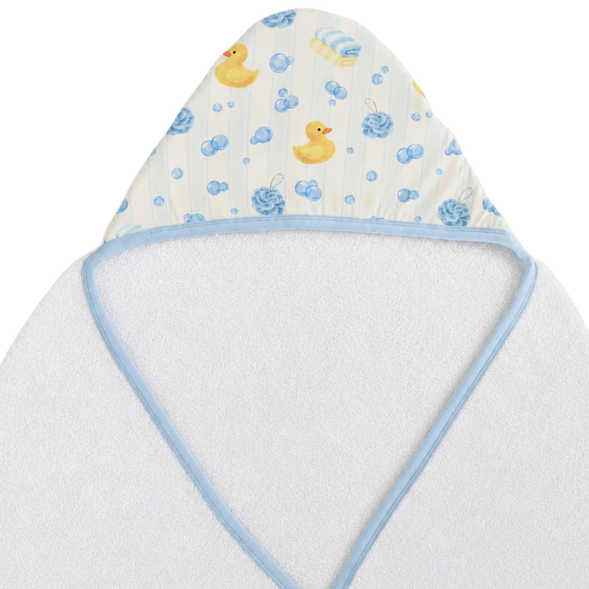Caden Lane Bubble Duckies Bamboo Hooded Towel | Blue