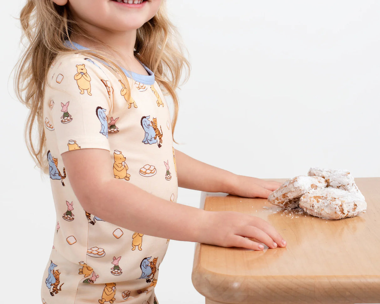 Pearls & Pelicans Pooh's Beignet Adventure Bamboo Two-Piece Short Set